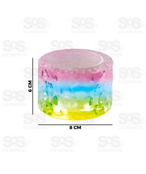 Caixa De Som Transparente Com LED 10W Eletromex EL-1034