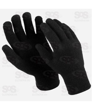 Par De luva Reforçada Unissex Tamanho Único Preta