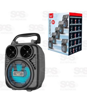 Caixa De Som Portátil 8W Com LED Altomex AL-1182