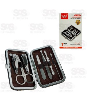 Kit Manicure Cortador e Espátula de Unha 7 Peças Altomex AL-3502