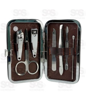 Kit Manicure Cortador e Espátula de Unha 7 Peças Altomex AL-3502