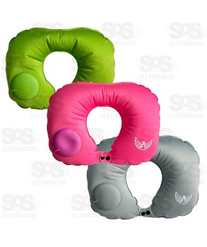 Almofada De Pescoço Inflável Para Viagem Altomex AL-211U