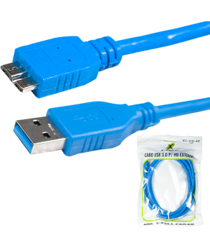 Cabo USB 3.0 Para HD Externo 1,5 Metros X-cell xc-cd-42
