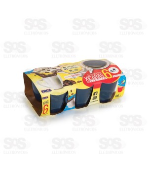 Cojunto de Xícaras Acrilico 80ml Cores variadas 6 Unidades Ercaplast 2884