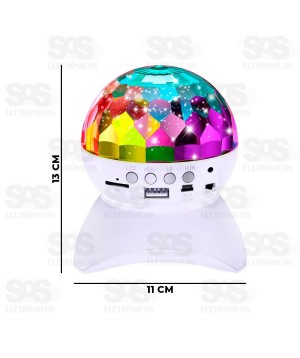 Luminária Globo de LED Com Caixa de Som Bluetooth X-Cell XC-XL-13