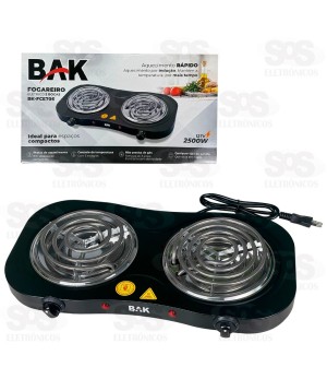 Fogareiro Elétrico 2 Bocas 127V 2500W Bak BK-FCE706