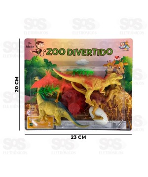 Conjunto Dinossauros Com Acessórios 8 Peças Toy King TK-AB5667
