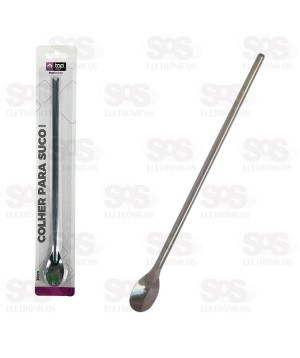 Colher Bailarina Para Suco Aço Inox 30CM Top Útil TOP1044