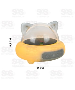 Luminária Com Caixa de Som Nave Espacial Eletromex EL-1069