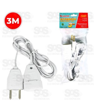 Extensão Simples 3 Metros 10A 2P Luster 2184