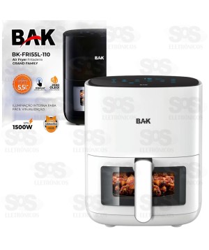 Fritadeira Elétrica Air Fryer 5,5 Litros 127V Bak BK-FRI55L-110