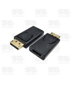 Adaptador Conector HDMI Para DisplayPort 4K Exbom
