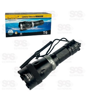 Lanterna Tática De Mergulho LED Proteção T6 B-Max BM-8533
