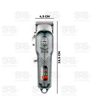 Máquina de Cortar Cabelo 8 Pentes Com Painel B-Max BM-C033