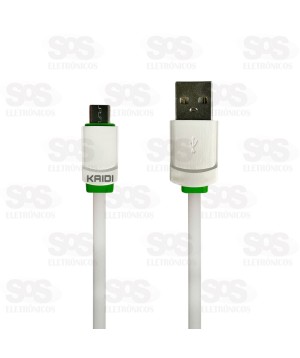Cabo De Carregamento USB Para Micro V8 1 Metro Kaidi KD-305