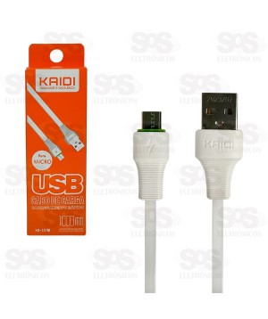 Cabo De Carregamento USB Para Micro V8 1 Metro Kaidi KD-307M