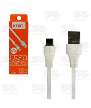 Cabo De Carregamento USB Para Type C 1 Metro Kaidi KD-307C