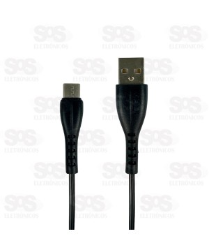 Cabo De Carregamento USB Para Type C 1 Metro Kaidi KD-22C