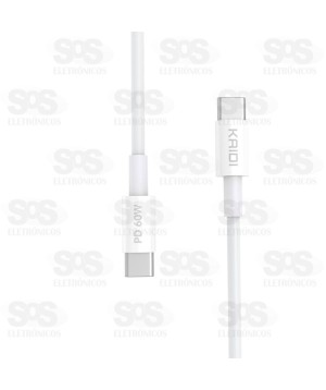 Cabo De Carregamento Type C Para Type C 1 Metro Kaidi KD-02C