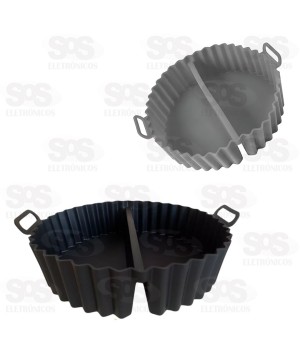Forma De Silicone Para Air Fryer Com Divisória 20,5x5,5CM Top Útil TOP1459