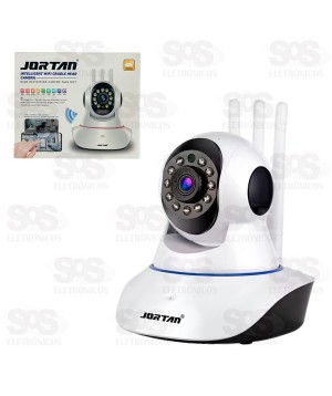 Câmera De Segurança Inteligente Wi-Fi 3 Antenas Jortan JTZ-160B-3B