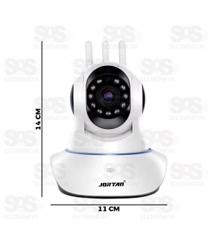 Câmera De Segurança Inteligente Wi-Fi 3 Antenas Jortan JTZ-160B-3B