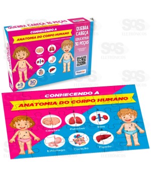 Quebra-Cabeça Educativo 30 Peças Modelos Variados Homeplay 5014
