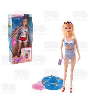 Boneca Meggie Praiana Articulada Pica Pau PI3868