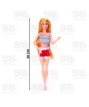 Boneca Meggie Praiana Articulada Pica Pau PI3868