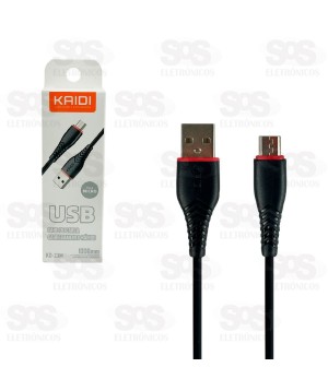Cabo De Carregamento Micro USB V8 1 Metro Kaidi KD-23M