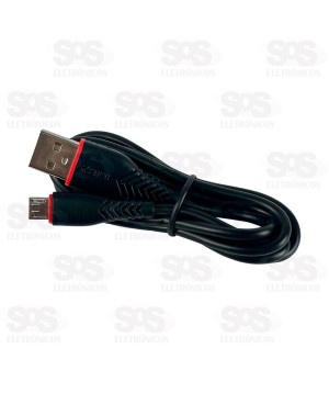 Cabo De Carregamento Micro USB V8 1 Metro Kaidi KD-23M