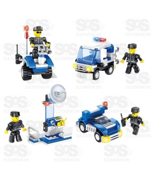 Bloco de Montar Policial Modelos Sortidos Toy King TK-AB7866