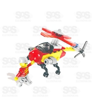 Bloco de Montar Bombeiros Modelos Sortidos Toy King TK-AB7868