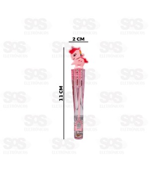 Lança Bolhas De Silicone Unicórnio Caixa Com 24 Unidades Toy King TK-AB7741