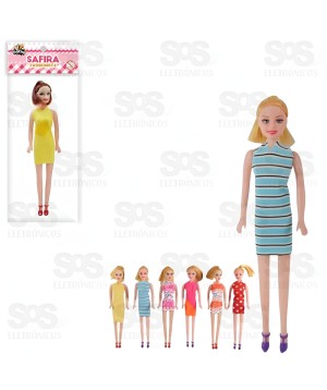 Boneca Articulada Safira Fashionista na Solapa Toy King TK-1940