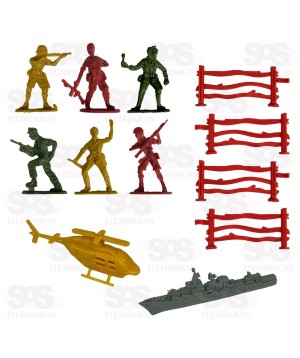 Bonecos Exército 33 Peças Modelos variados Toy King TK-AB5067