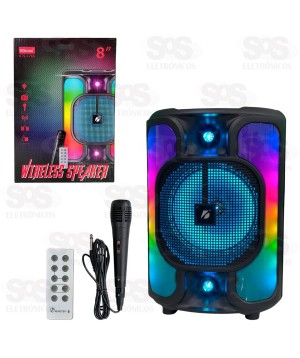 Caixa De Som 25W Com Microfone e Controle KTS-1766