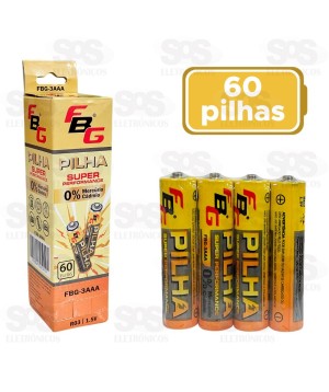 Pilha AAA Embalagem Com 60 Unidades FBG-3AAA
