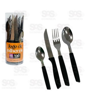Jogo de Talheres Inox 24 Peças Top Útil TOP1640