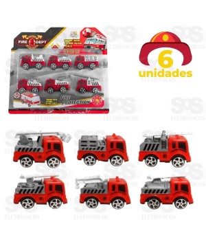 Patrulha Do Resgate 6 Carrinhos Fricção Toy King TK-AB4554