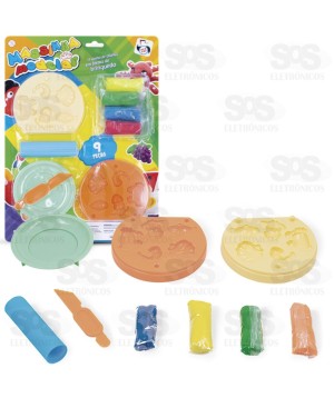 Conjunto Massinha De Modelar 9 peças Pica-Pau 3838
