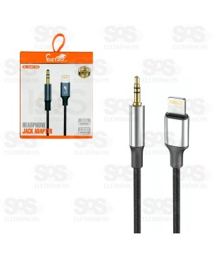 Cabo Adaptador P2 Para Lightning Eletromex EL-3120-5G