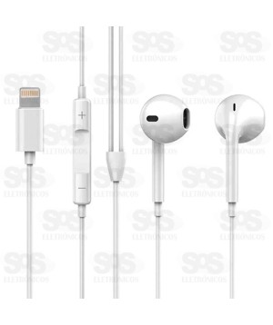 Fone De Ouvido Com Fio e Microfone Para Iphone Eletromex EL-1412-5G