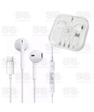 Fone De Ouvido Com Microfone Type C Eletromex EL-1414-TY