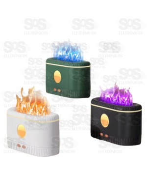 Umidificador Difusor Efeito De Chama Com LED 200ml Altomex  AL-1682