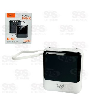 Carga Extra 10.000mAh Com 4 Cabos e Lanterna Altomex AL-767
