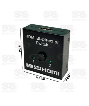 Switch HDMI 1 Entrada e 2 Saídas 4K Ultra HD XT-2096