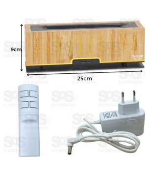 Umidificador Difusor Ultrassônico Chama 200ml Com Controle Ohey DL-542