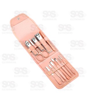 Kit Manicure Cortador De Unha 12 Peças Eletromex EL-1552