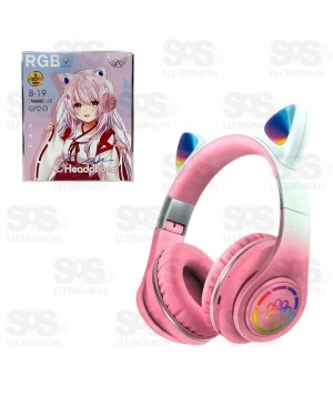 Fone De Ouvido Sem Fio Sound 6D Gatinho RGB Altomex B-19